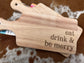 Eat drink & be merry small cutting board